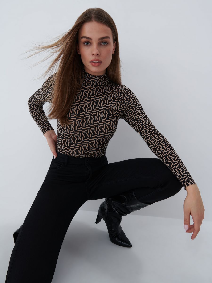 blouse with turtleneck
