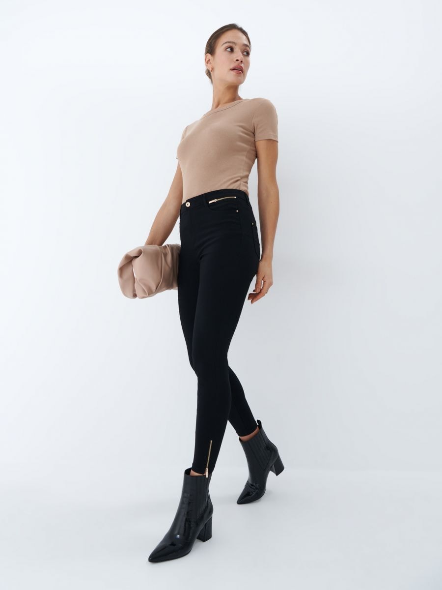 Skinny trousers with zip hem, MOHITO 