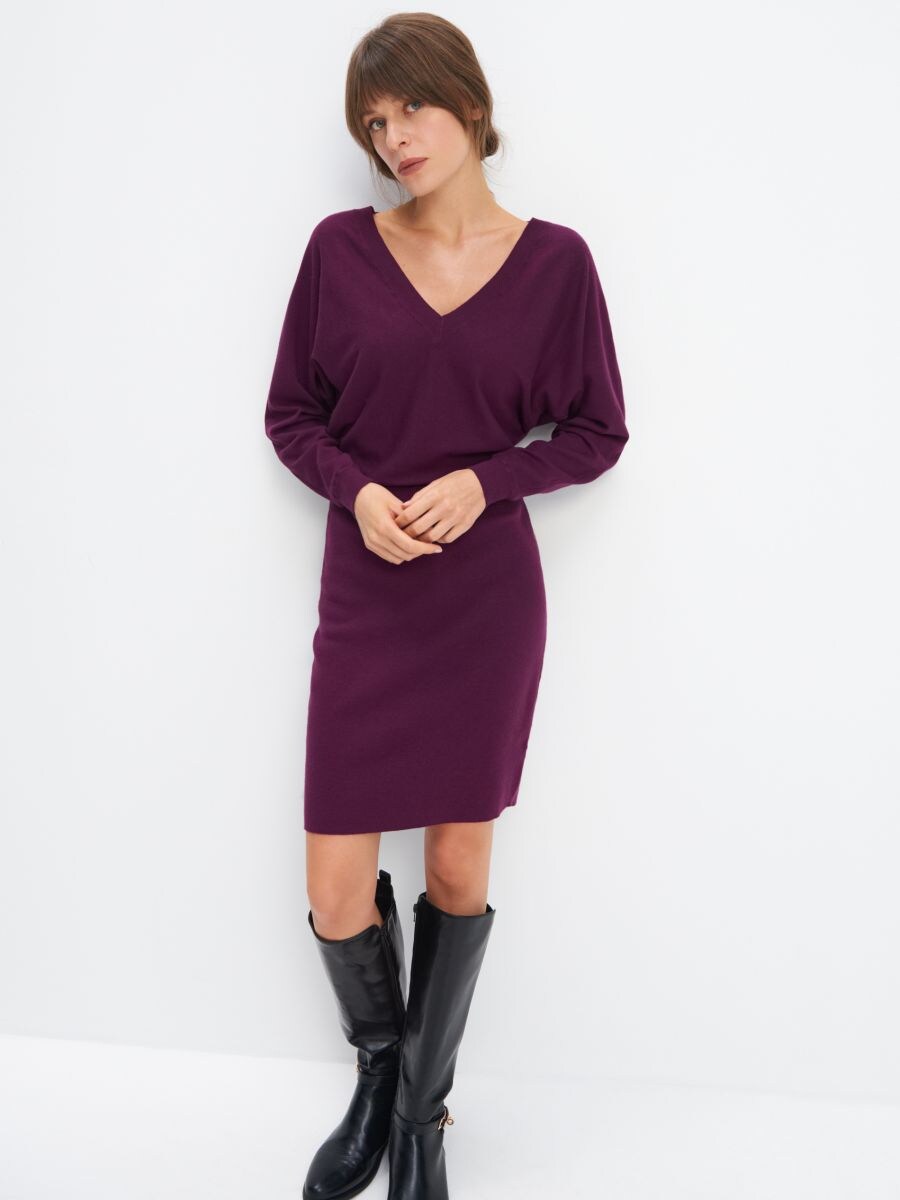 jersey dress with drawstring