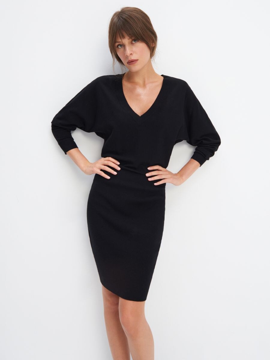 jersey dress with drawstring