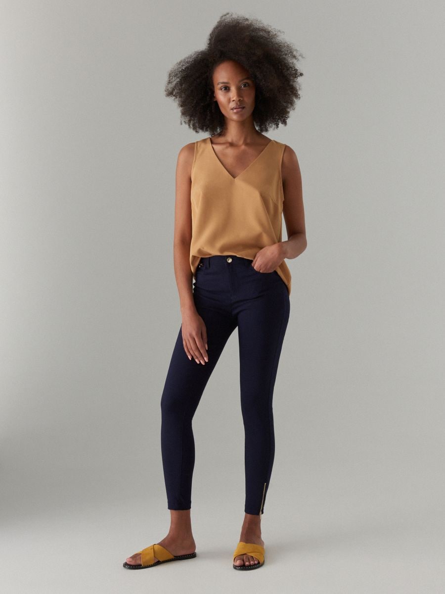 Skinny trousers with zip hem, MOHITO 