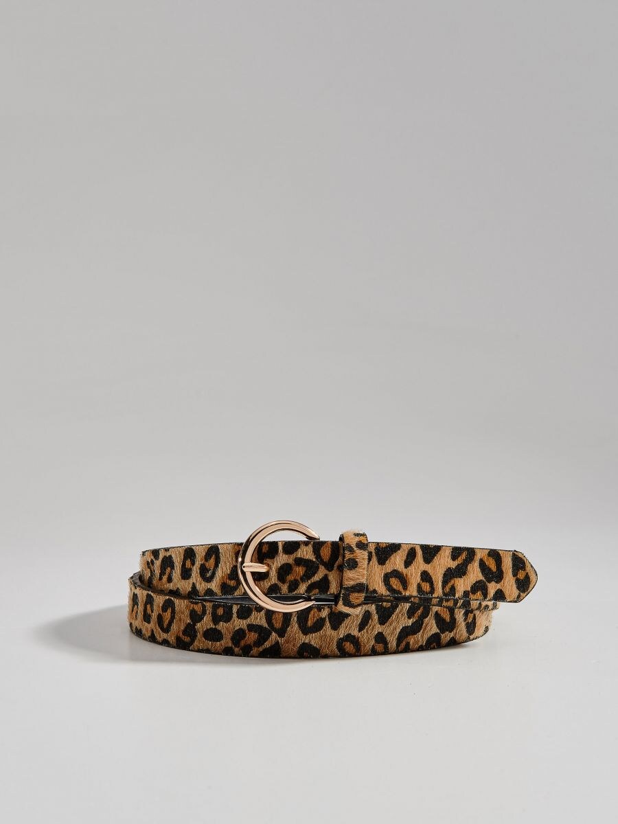 leopard skin belt