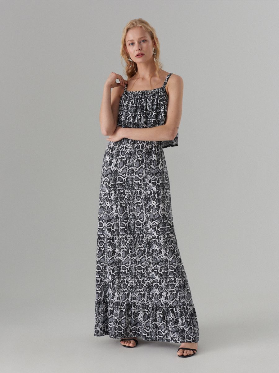 animal maxi dress