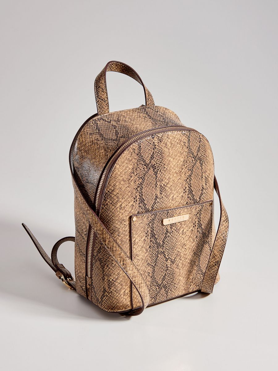 snakeskin backpack