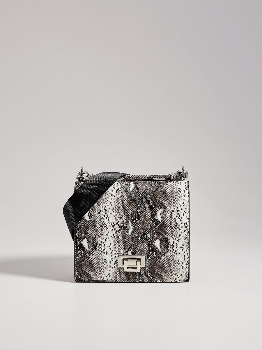 snakeskin shoulder bag