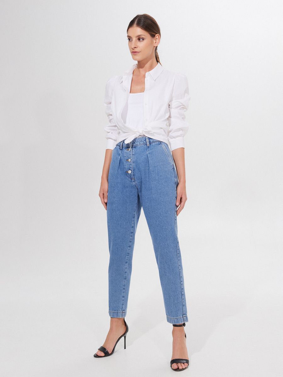 jeans mom fit high waist